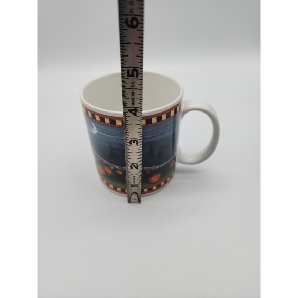 David Carter Brown Pumpkin Hollow pair of Coffee Mugs Sakura by Oneida 2001 - Picture 12 of 12